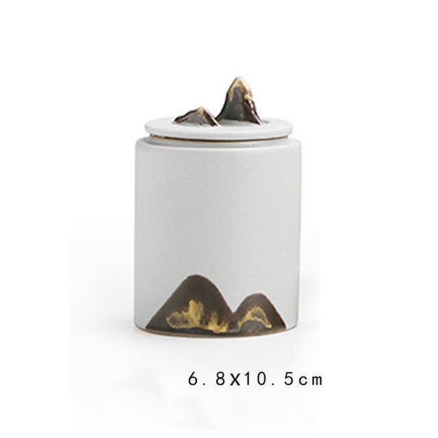 Black and white coffee canister acacuss