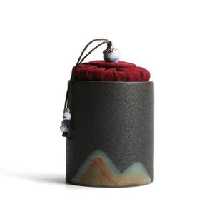 Black and white coffee canister acacuss