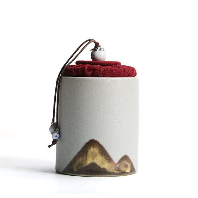 Black and white coffee canister acacuss