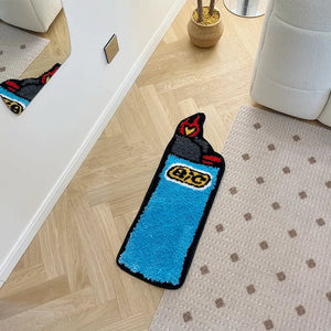 Blue Lighter Tufted Rug Art Rug for Bedroom Living Room Retro Rainbow Fluffy Anti-slip Bath Bathroom Rug Nonslip Mat Home Decor acacuss