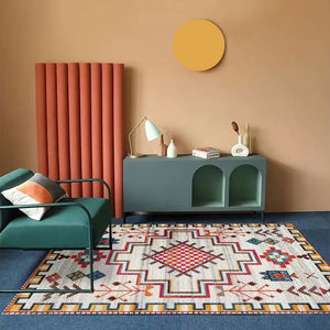 Bohemian Carpet American Ethnic Style Living Room Decoration Rugs Moroccan Vintage Homestay Bedroom Decor Carpets Non-slip Mat acacuss