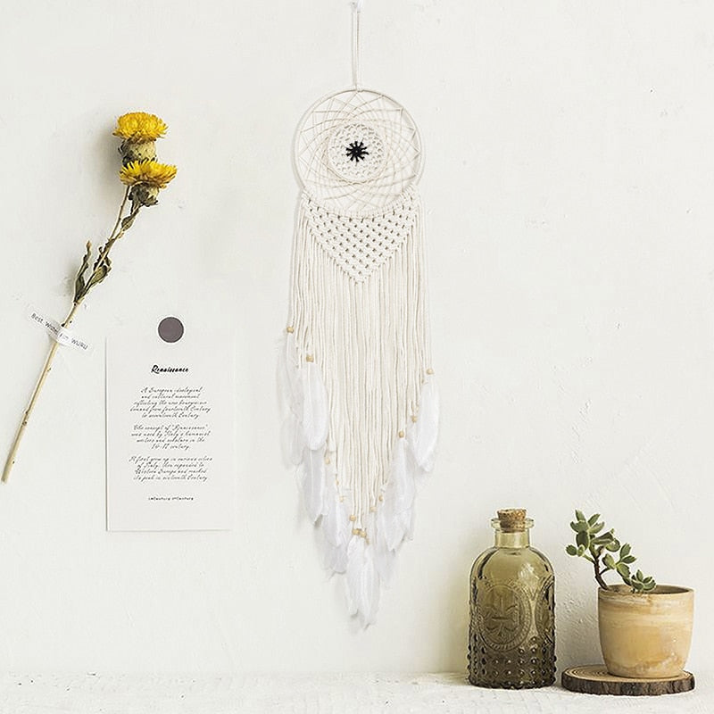 Bohemian Cotton Rope Woven Lacework Dream Catcher Home Ornament Wedding Decoration Girlfriend Gift Wind Chimes Owl Dreamcatchers acacuss