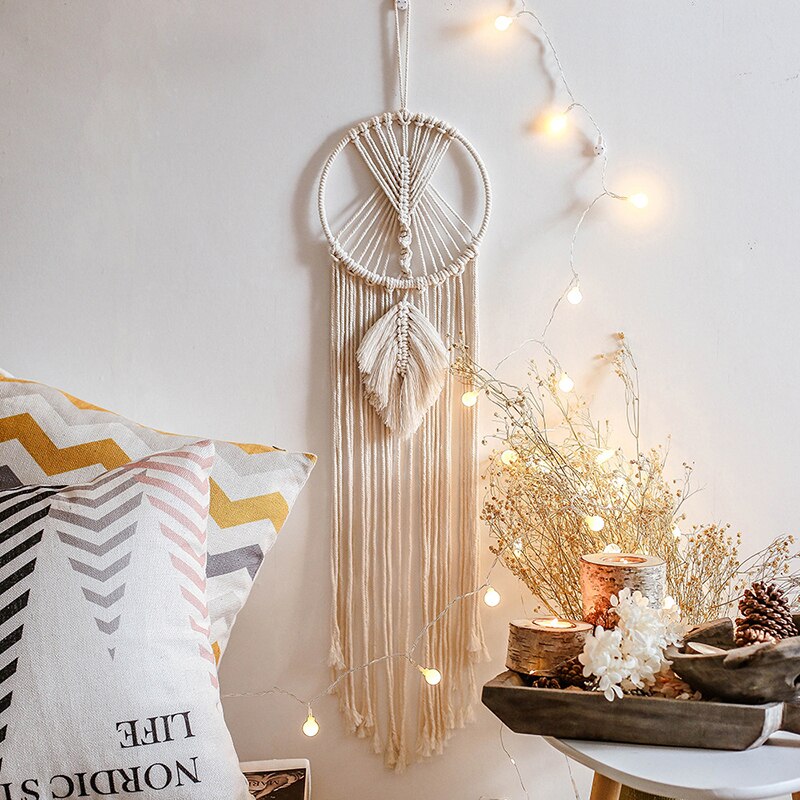 Bohemian Cotton Rope Woven Lacework Dream Catcher Home Ornament Wedding Decoration Girlfriend Gift Wind Chimes Owl Dreamcatchers acacuss
