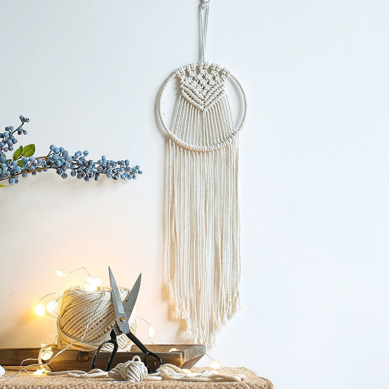 Bohemian Cotton Rope Woven Lacework Dream Catcher Home Ornament Wedding Decoration Girlfriend Gift Wind Chimes Owl Dreamcatchers acacuss