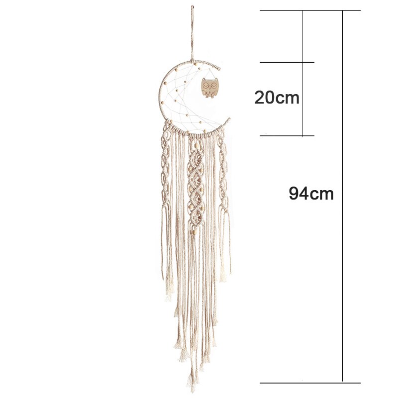 Bohemian Cotton Rope Woven Lacework Dream Catcher Home Ornament Wedding Decoration Girlfriend Gift Wind Chimes Owl Dreamcatchers acacuss
