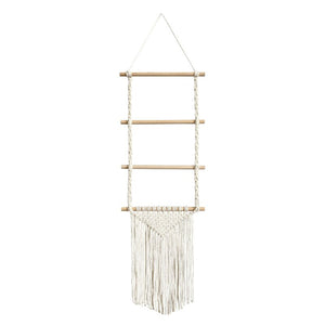 Bohemian Diy Hand-woven Hair Accessories Hairpin Storage Rack Cotton Rope Tapestry Tassel Home Wall Decoration. acacuss
