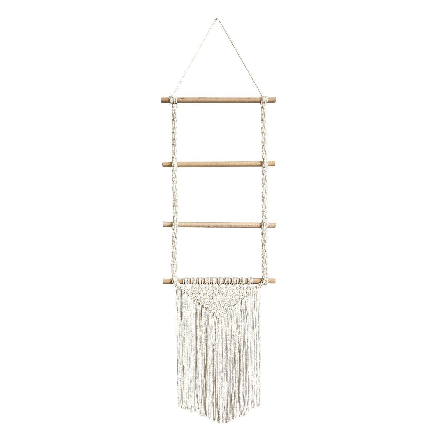 Bohemian Diy Hand-woven Hair Accessories Hairpin Storage Rack Cotton Rope Tapestry Tassel Home Wall Decoration. acacuss