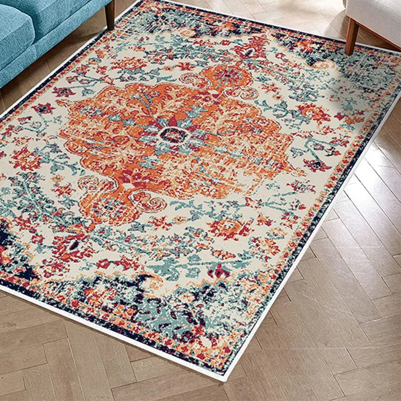 Bohemian European Classic Household Anti-slip Water Absorbent Floor Mat Restaurant Kitchen Anti Slip Anti-Fouling Retro Carpet acacuss
