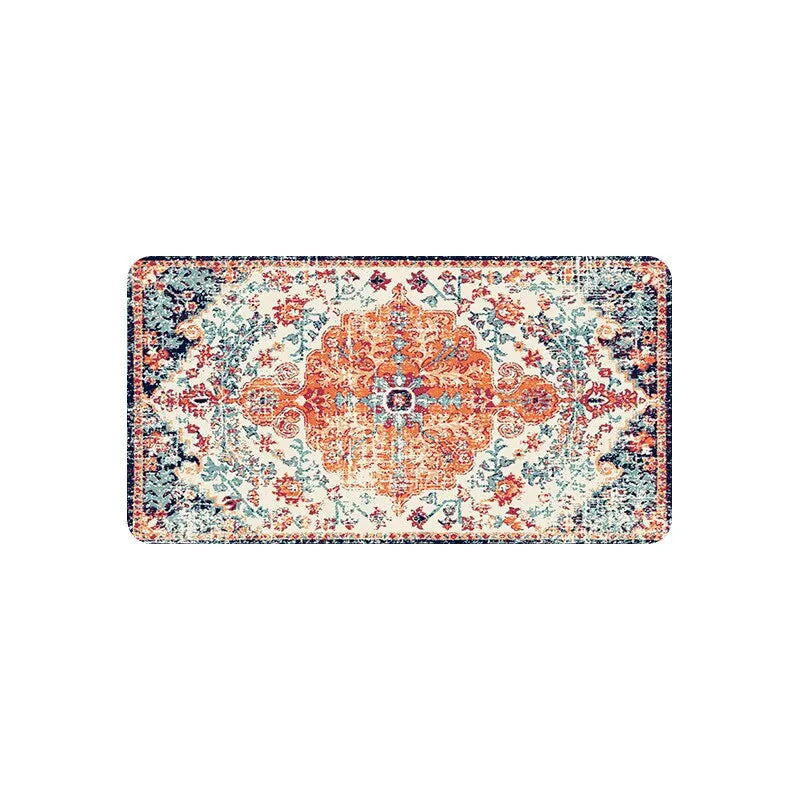 Bohemian European Classic Household Anti-slip Water Absorbent Floor Mat Restaurant Kitchen Anti Slip Anti-Fouling Retro Carpet acacuss