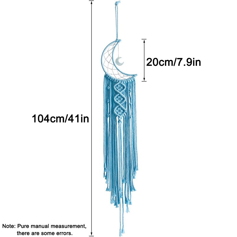 Bohemian Moon Dream Catcher With Light or Without Light,Tassel Macrame Dreamcatcher Gifts for Girl,Wall Hanging Home Decor acacuss
