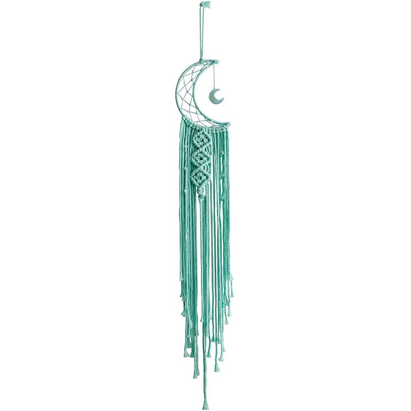 Bohemian Moon Dream Catcher With Light or Without Light,Tassel Macrame Dreamcatcher Gifts for Girl,Wall Hanging Home Decor acacuss