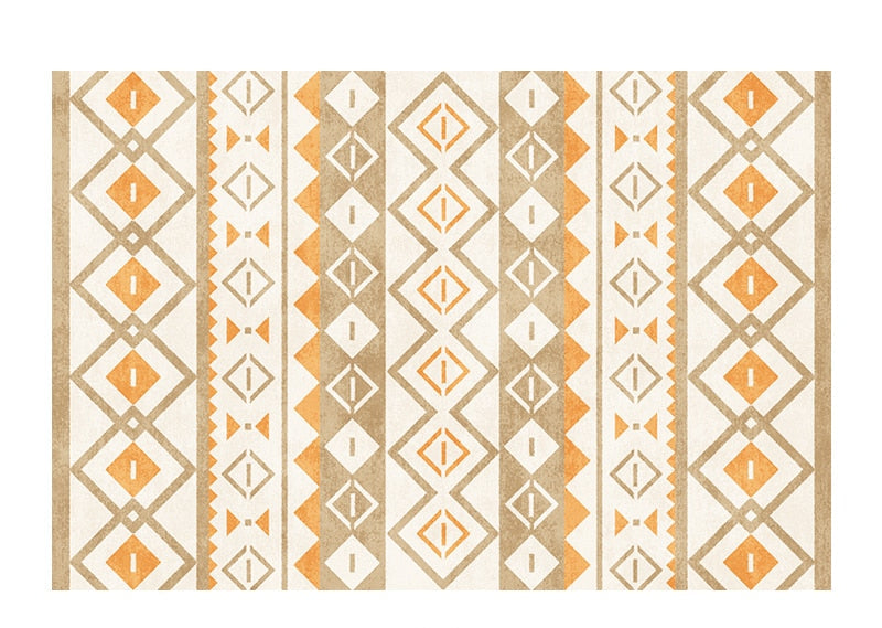Bohemian National Style Living Room Carpet Retro Hotel Homestay Decoration Carpets Light Luxury Bedroom Bedside Large Area Rug acacuss