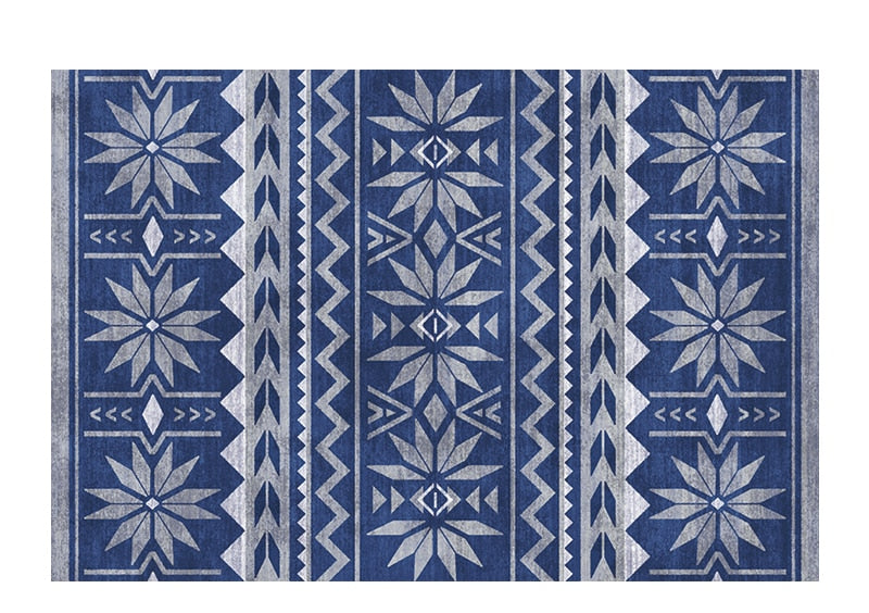Bohemian National Style Living Room Carpet Retro Hotel Homestay Decoration Carpets Light Luxury Bedroom Bedside Large Area Rug acacuss
