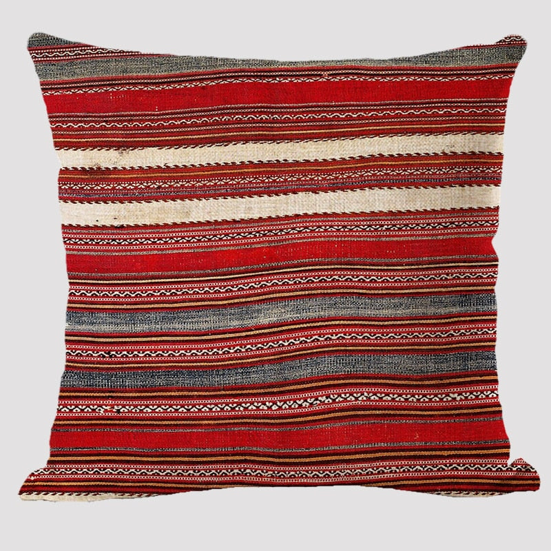Bohemian Patterns Linen Cushions Case Multicolors Abstract Ethnic Geometry Print Decorative Pillows Case Living Room Sofa Pillow acacuss