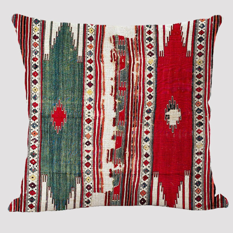 Bohemian Patterns Linen Cushions Case Multicolors Abstract Ethnic Geometry Print Decorative Pillows Case Living Room Sofa Pillow acacuss
