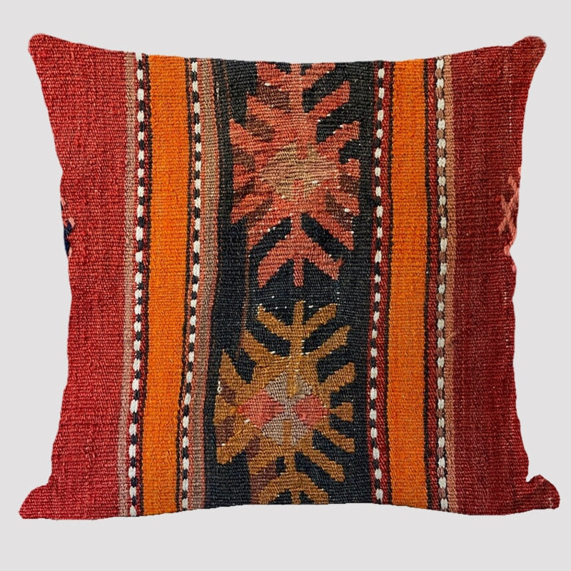 Bohemian Patterns Linen Cushions Case Multicolors Abstract Ethnic Geometry Print Decorative Pillows Case Living Room Sofa Pillow acacuss