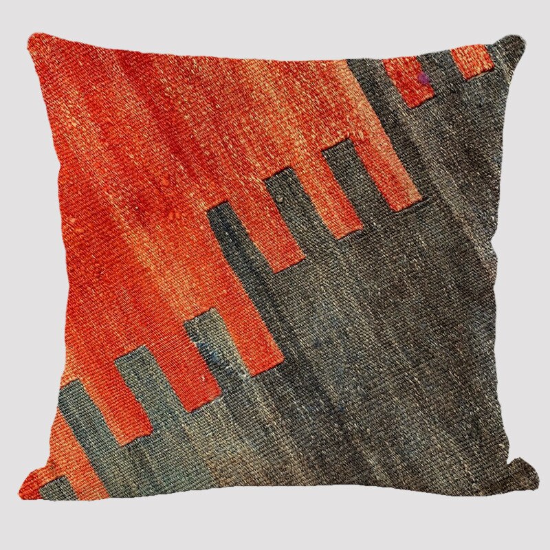Bohemian Patterns Linen Cushions Case Multicolors Abstract Ethnic Geometry Print Decorative Pillows Case Living Room Sofa Pillow acacuss