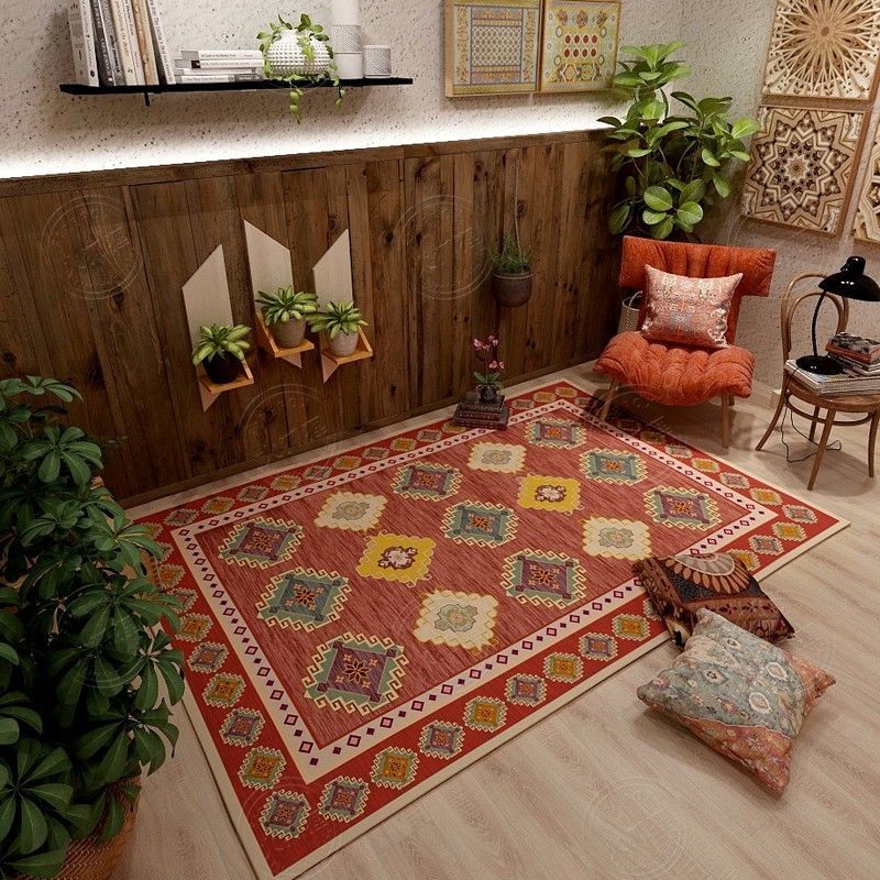 Bohemian Style Carpets for Living Room Morocco Bedroom Decor Carpet Persian Large Area Rugs Lounge Rug Home Non-slip Floor Mat acacuss