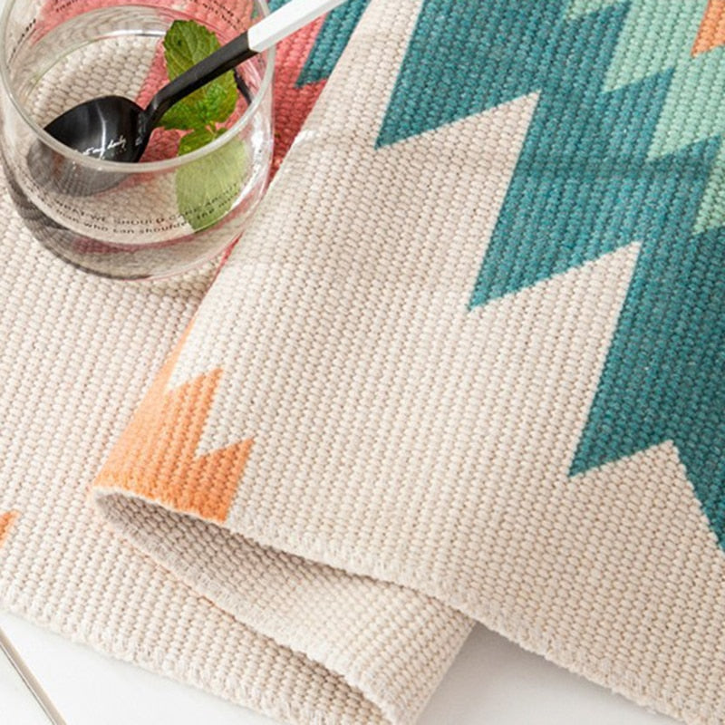 Bohemian Tapestry Macrame Wall Hangings Home Decor Cotton Linen Tassel Handmade Woven Geometric Canvas Art Background Tapestries acacuss