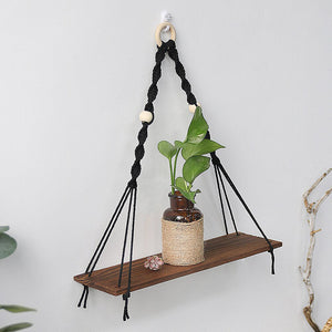 Bohemian Wall Decoration Shelf Hand-woven Tapestry Storage Rack Home Living Room Decoration acacuss
