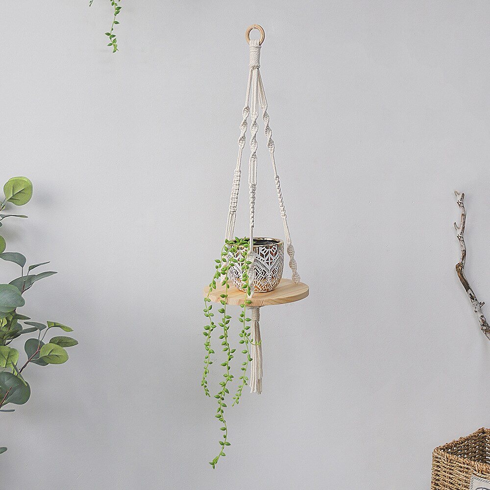 Bohemian Wall Decoration Shelf Hand-woven Tapestry Storage Rack Home Living Room Decoration acacuss