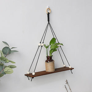 Bohemian Wall Decoration Shelf Hand-woven Tapestry Storage Rack Home Living Room Decoration acacuss