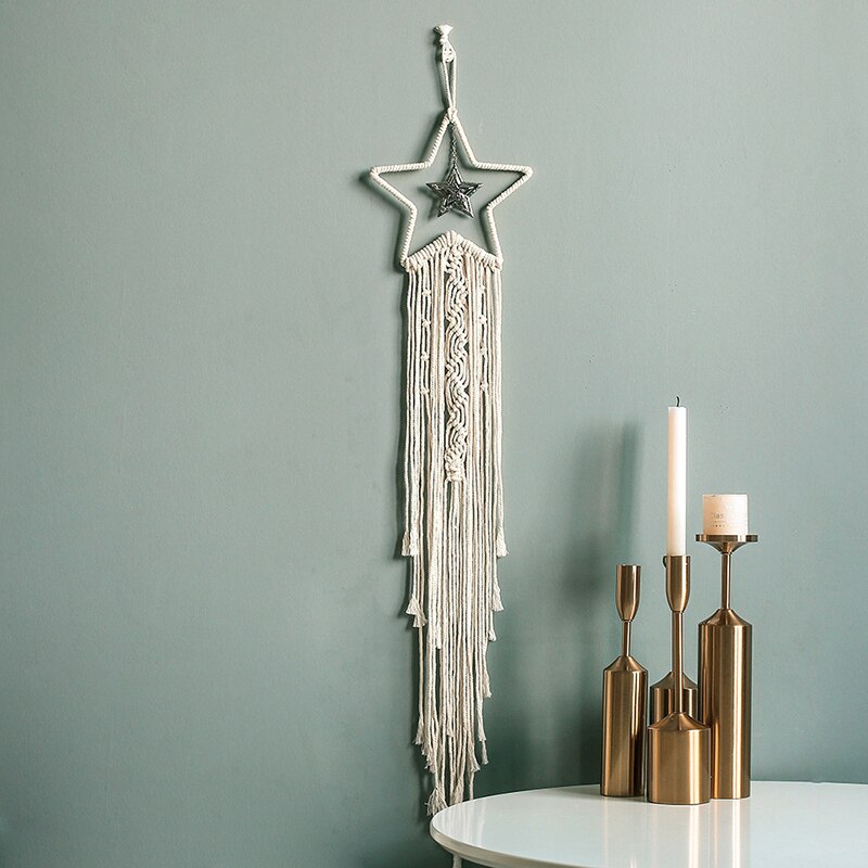 Boho Moon Star Dream Catcher White Large Dreamcatchers For Wedding Decoration Home Decor Girls Kids Nursery Room Decoration Gift acacuss