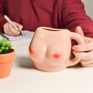 Boob Mug - Ceramic Breast shaped coffee Mug acacuss