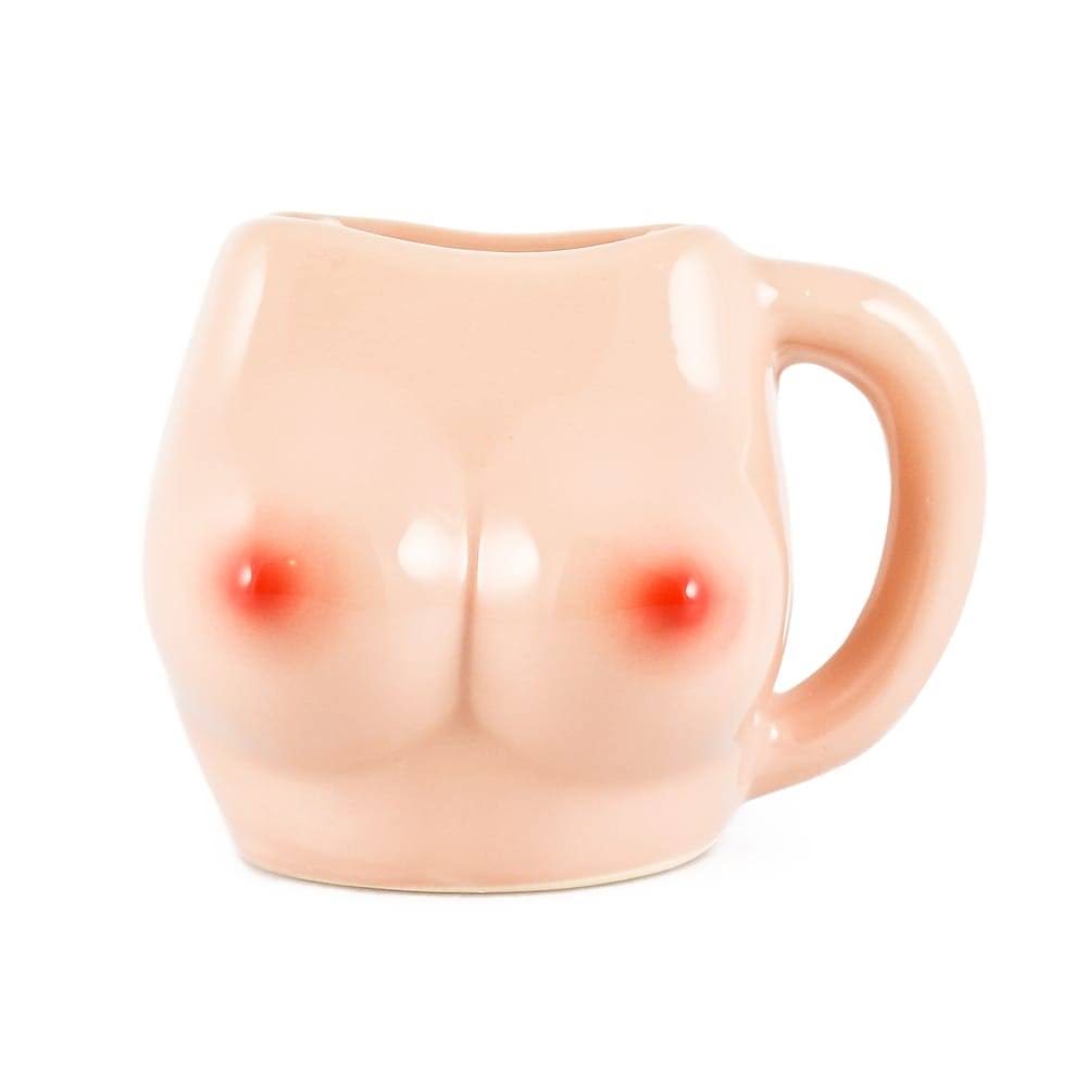Boob Mug - Ceramic Breast shaped coffee Mug acacuss