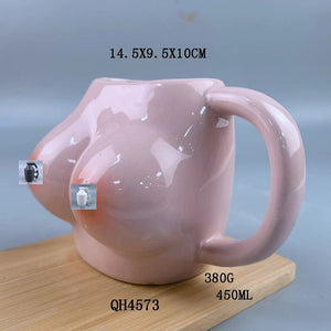 Boob Mug - Ceramic Breast shaped coffee Mug acacuss