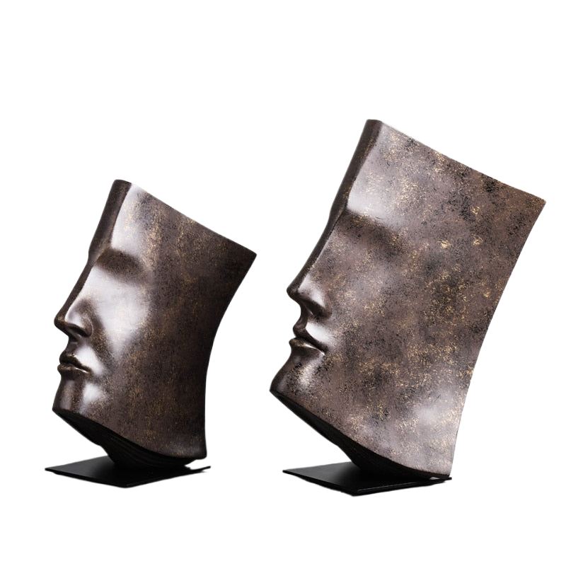 Book Face Figures Sculpture Abstract Art Resin Crafts Desk Decoration Ornaments Character Statue Artwork Modern Home Decor acacuss