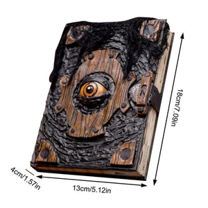 Book Of The Damned Halloween Decor Prank Decoration Magic Book Handmade Black Spellbook Spooky Seasonal Prop Art Book Of Eyes acacuss