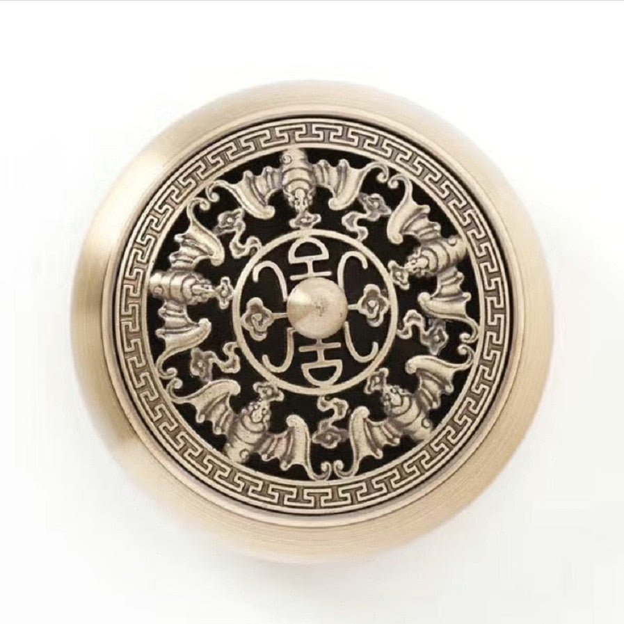Brass Pocket Lotus Nine Tripod Incense Burner Hollow Incense Offering Coffee Table Ornaments Mini Incense Burners Copper acacuss