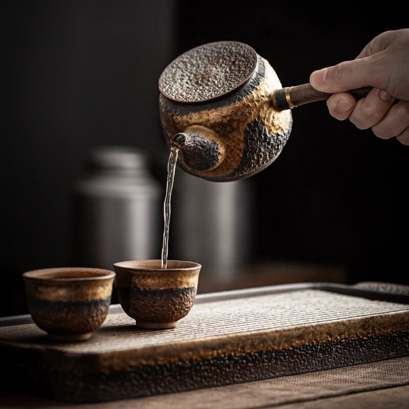 Bronze ceramic kyusu vintage chinese ceramic tea pot drinkware 230ml acacuss