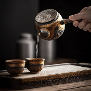 Bronze ceramic kyusu vintage chinese ceramic tea pot drinkware 230ml acacuss