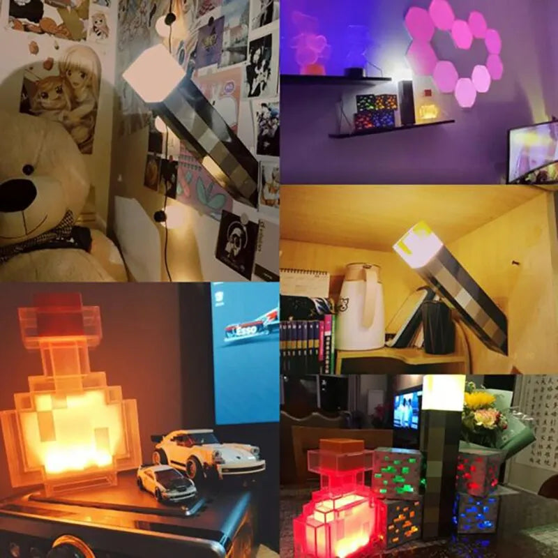 Brownstone Flashlight Torch Lamp Bedroom Decorative Light LED Night Light USB Charging with Buckle 11inch Children Gift acacuss