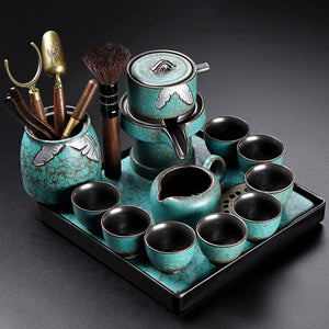 Bubble Turkish Chinese Tea Set Accessories Mugs Maker Afternoon Gaiwan Service Tea Set Cutlery Taza Mate Kitchen Sets YX50TS acacuss