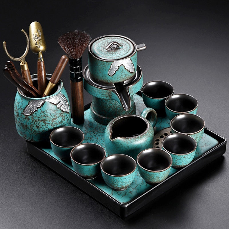 Bubble Turkish Chinese Tea Set Accessories Mugs Maker Afternoon Gaiwan Service Tea Set Cutlery Taza Mate Kitchen Sets YX50TS acacuss