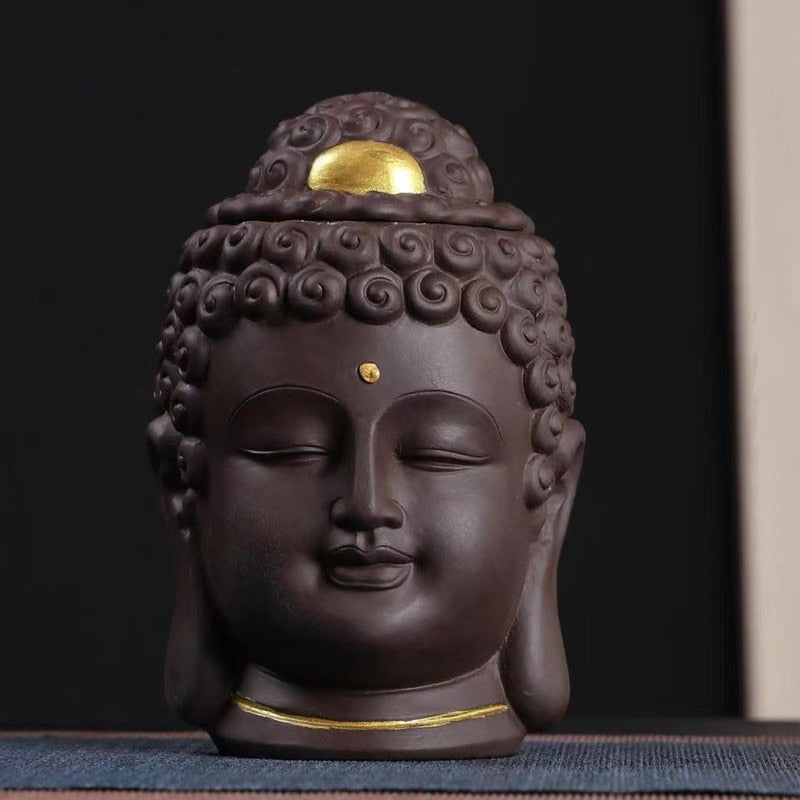 Buddha Ceramic Tea Jar Tea Caddy Storage Tank Sealed Tank Tea Container Candy Jar Food Organizer Tea Box Storage Box Tea Can acacuss