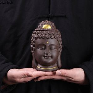 Buddha Ceramic Tea Jar Tea Caddy Storage Tank Sealed Tank Tea Container Candy Jar Food Organizer Tea Box Storage Box Tea Can acacuss