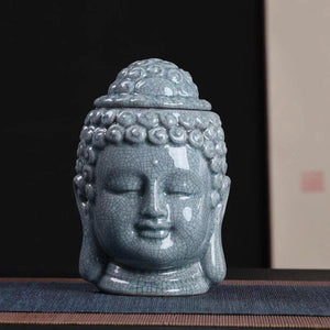 Buddha Ceramic Tea Jar Tea Caddy Storage Tank Sealed Tank Tea Container Candy Jar Food Organizer Tea Box Storage Box Tea Can acacuss