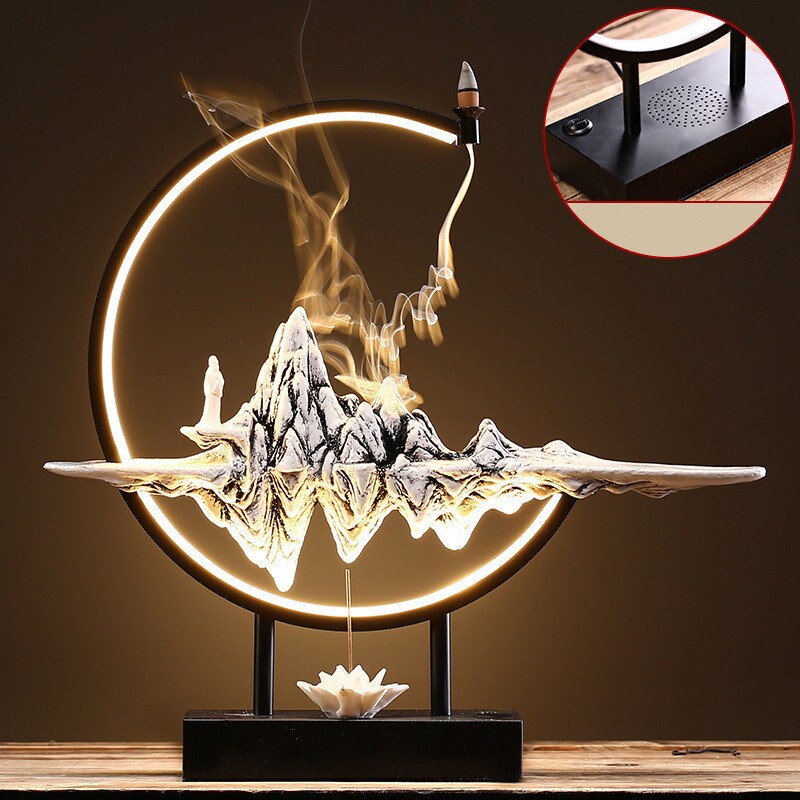 Buddha Decoration Ceramic Burner Handmade Hanging Indoor Incense Backflow acacuss