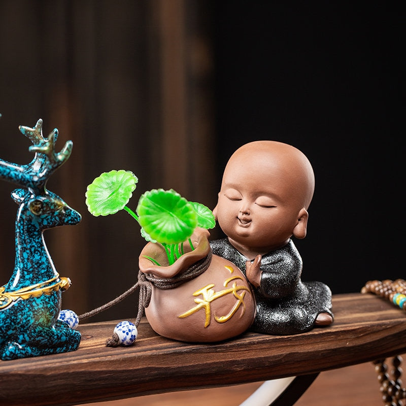 Buddha Home Decoration Elk Waterfall Backflow Incense Burner acacuss