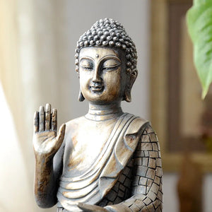 Buddha Statues Thailand Sculpture Home Decor Office Desk Ornaments Vintage Gift Figurine Hindu Siting Fengshui acacuss