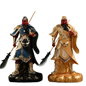 Buddhist Deity Figurine Guan Gong God of Wealth GuanGong Statue Ornament Domineering Buddhism Guan Yu Home Decor Worship Buddha acacuss
