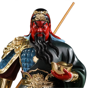 Buddhist Deity Figurine Guan Gong God of Wealth GuanGong Statue Ornament Domineering Buddhism Guan Yu Home Decor Worship Buddha acacuss