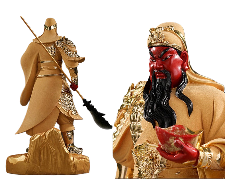 Buddhist Deity Figurine Guan Gong God of Wealth GuanGong Statue Ornament Domineering Buddhism Guan Yu Home Decor Worship Buddha acacuss