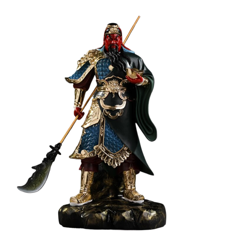 Buddhist Deity Figurine Guan Gong God of Wealth GuanGong Statue Ornament Domineering Buddhism Guan Yu Home Decor Worship Buddha acacuss