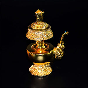 Buddhist Supplies Tibetan Gold Gilt Ben Pakistan Pot Handmade Water Bottle Water Supply Cup Trumpet acacuss