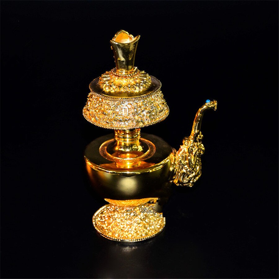 Buddhist Supplies Tibetan Gold Gilt Ben Pakistan Pot Handmade Water Bottle Water Supply Cup Trumpet acacuss
